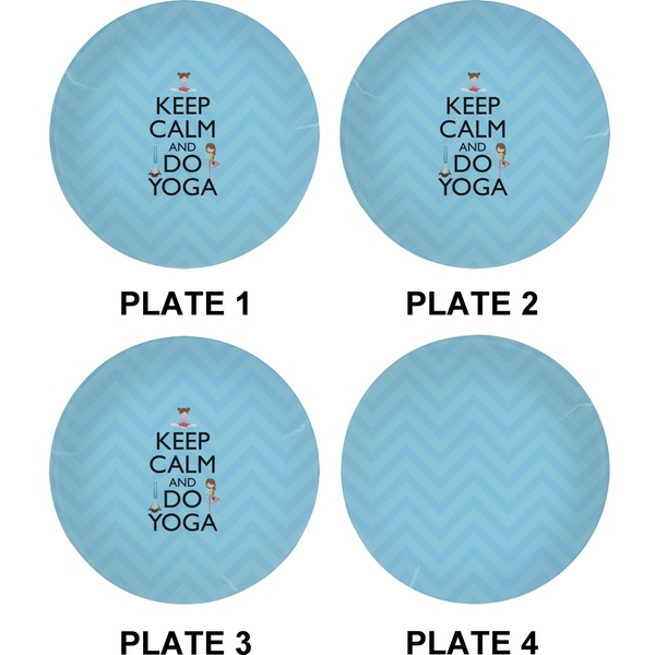 Keep Calm & Do Yoga Set of Appetizer / Dessert Plates (Approval)
