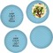 Keep Calm & Do Yoga Set of 4 Glass Lunch / Dinner Plate 10"