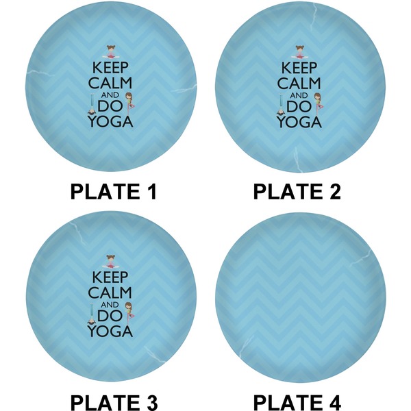 Keep Calm & Do Yoga Set of Lunch / Dinner Plates (Approval)