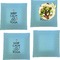 Keep Calm & Do Yoga Set of 4 Glass Square Lunch / Dinner Plate 9.5"