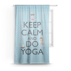 Keep Calm & Do Yoga Sheer Curtain