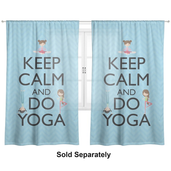 Keep Calm & Do Yoga Sheer Curtains