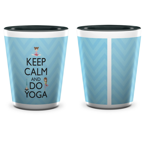 Keep Calm & Do Yoga Shot Glass - Two Tone - APPROVAL