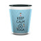 Keep Calm & Do Yoga Ceramic Shot Glass - 1.5 oz - Two Tone - Set of 4