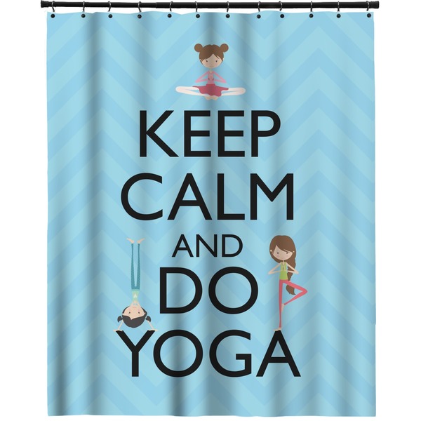 Custom Keep Calm & Do Yoga Extra Long Shower Curtain - 70"x84"