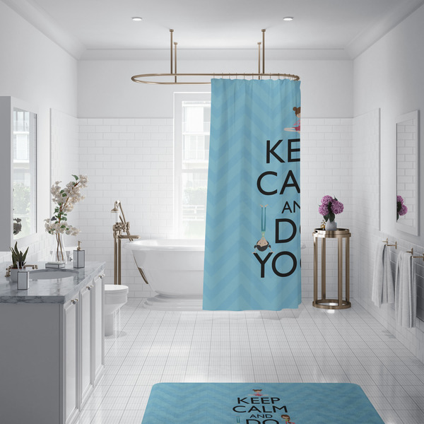 Keep Calm & Do Yoga Shower Curtain - Custom Size