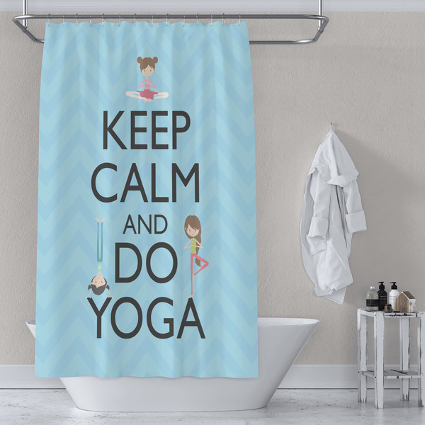 Keep Calm & Do Yoga Shower Curtain Lifestyle