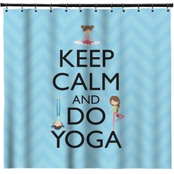 Keep Calm & Do Yoga Shower Curtain - 71" x 74"
