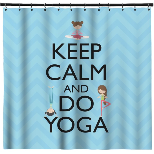 Custom Keep Calm & Do Yoga Shower Curtain - Custom Size