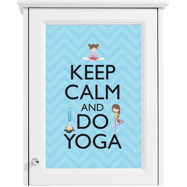 Keep Calm & Do Yoga Single White Cabinet Decal
