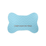 Keep Calm & Do Yoga Bone Shaped Dog Food Mat (Small)