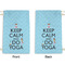 Keep Calm & Do Yoga Small Laundry Bag - Front & Back View