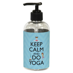 Keep Calm & Do Yoga Plastic Soap / Lotion Dispenser (8 oz - Small - Black)
