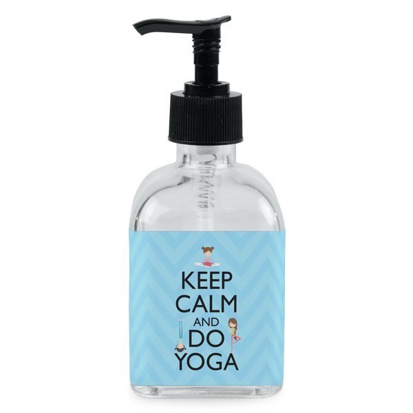 Custom Keep Calm & Do Yoga Glass Soap & Lotion Bottle - Single Bottle