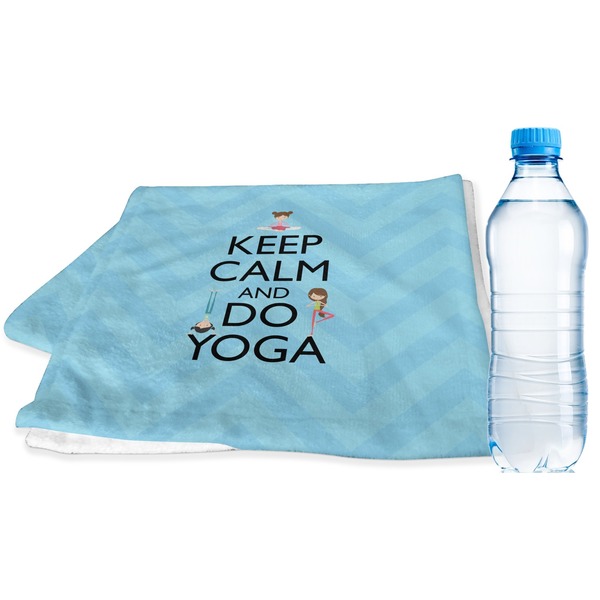 Custom Keep Calm & Do Yoga Sports & Fitness Towel
