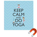 Keep Calm & Do Yoga Square Car Magnet - 6"