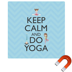 Keep Calm & Do Yoga Square Car Magnet - 6"