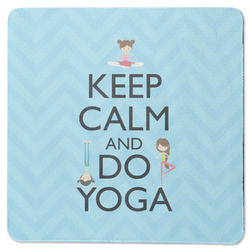 Keep Calm & Do Yoga Square Rubber Backed Coaster