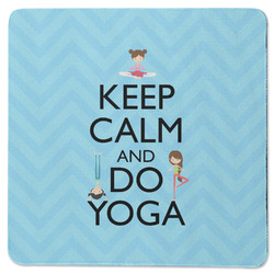 Keep Calm & Do Yoga Square Rubber Backed Coaster