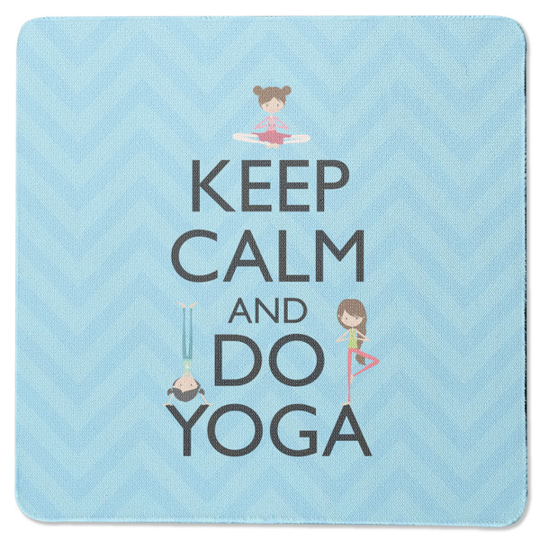 Keep Calm & Do Yoga Square Coaster Rubber Back - Single