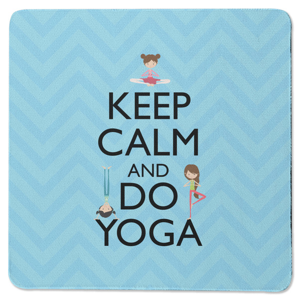 Keep Calm & Do Yoga Square Coaster Rubber Back - Single