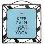 Keep Calm & Do Yoga Square Trivet