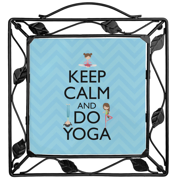 Custom Keep Calm & Do Yoga Square Trivet