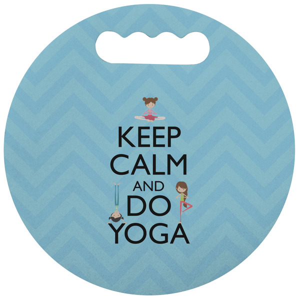 Custom Keep Calm & Do Yoga Stadium Cushion (Round)