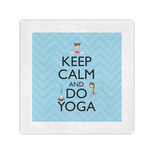Custom Keep Calm & Do Yoga Standard Cocktail Napkins