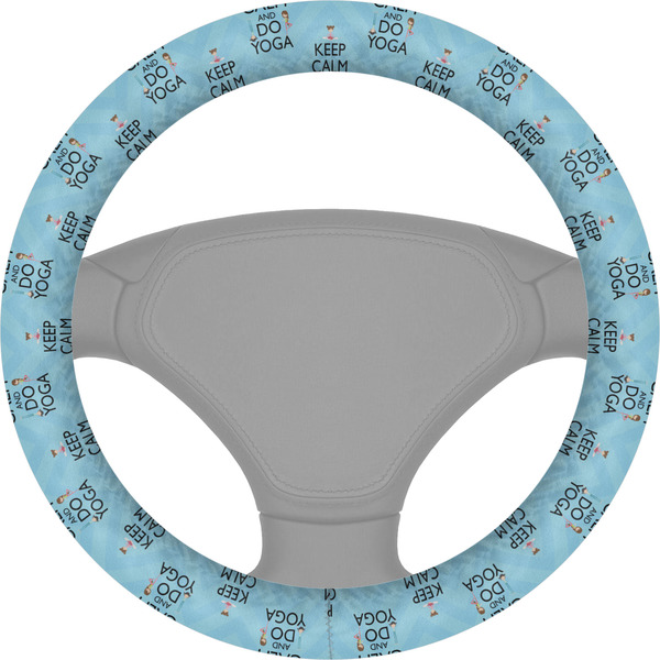 Custom Keep Calm & Do Yoga Steering Wheel Cover