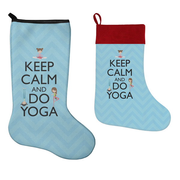 Keep Calm & Do Yoga Stockings - Side by Side compare