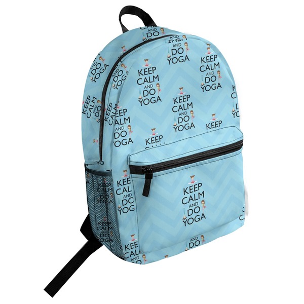 Custom Keep Calm & Do Yoga Student Backpack