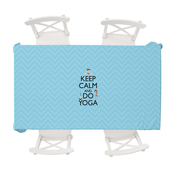 Custom Keep Calm & Do Yoga Tablecloth - 58"x102"