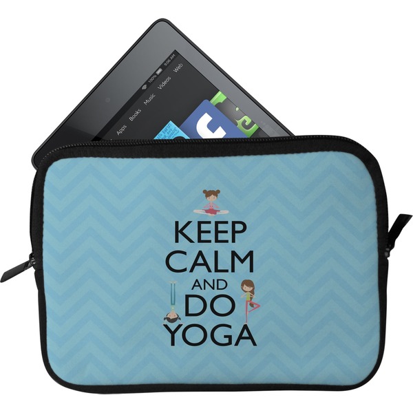 Custom Keep Calm & Do Yoga Tablet Case / Sleeve - Small