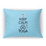Keep Calm & Do Yoga Rectangular Throw Pillow Case