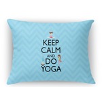 Keep Calm & Do Yoga Rectangular Throw Pillow Case - 12"x18"