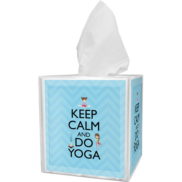 Custom Keep Calm & Do Yoga Tissue Box Cover