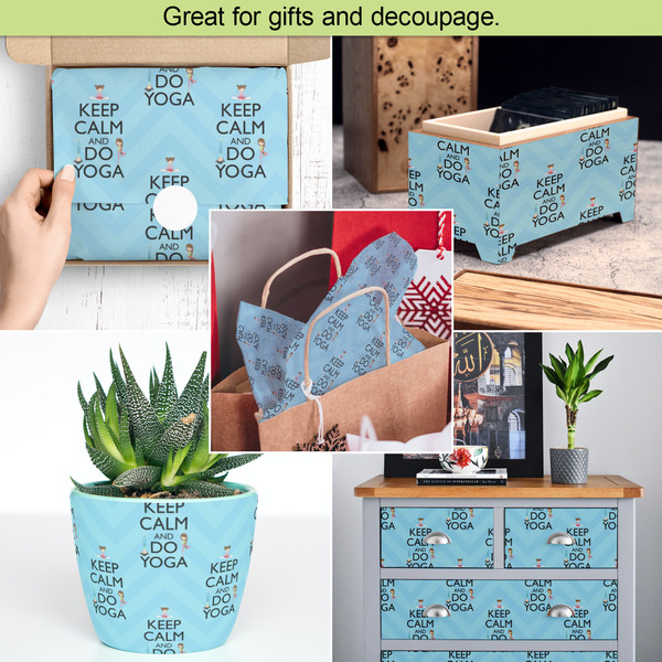 Keep Calm & Do Yoga Tissue Paper - In Use Collage