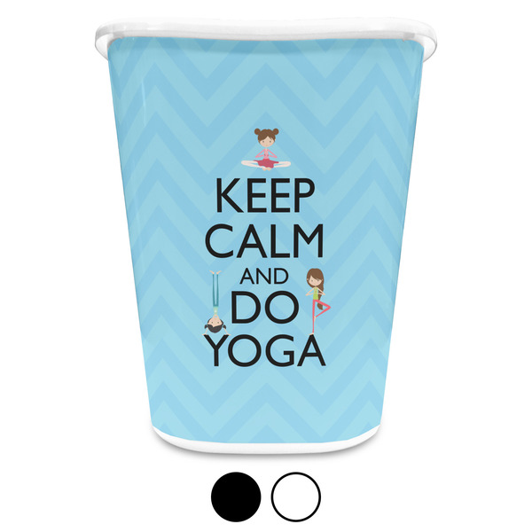 Keep Calm & Do Yoga Custom Waste Basket