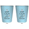 Keep Calm & Do Yoga Trash Can White - Front and Back - Apvl