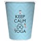 Keep Calm & Do Yoga Waste Basket (White)