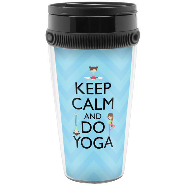Custom Keep Calm & Do Yoga Acrylic Travel Mug without Handle