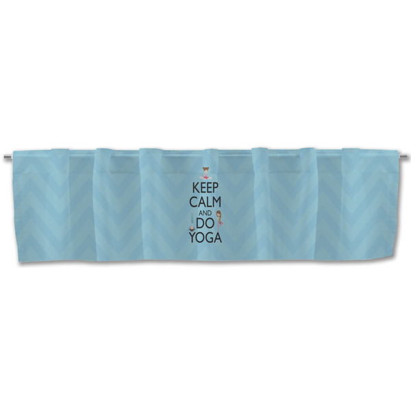 Keep Calm & Do Yoga Valance - Front