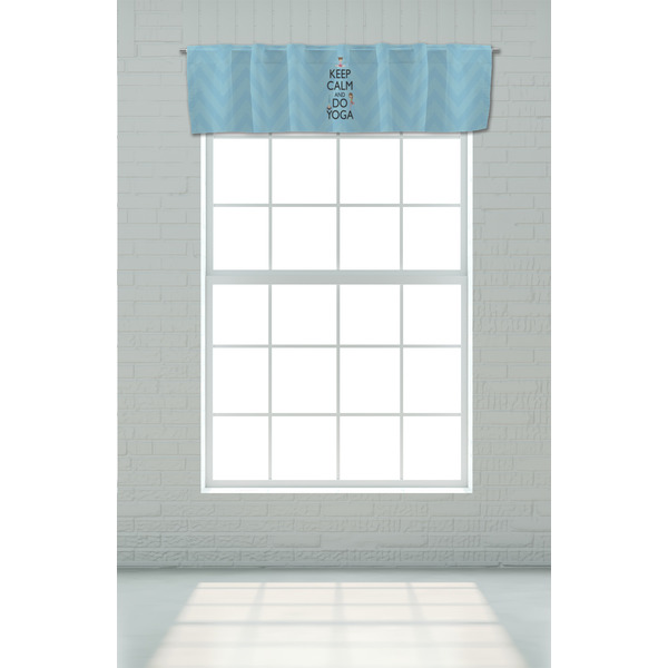 Keep Calm & Do Yoga Valance - On window