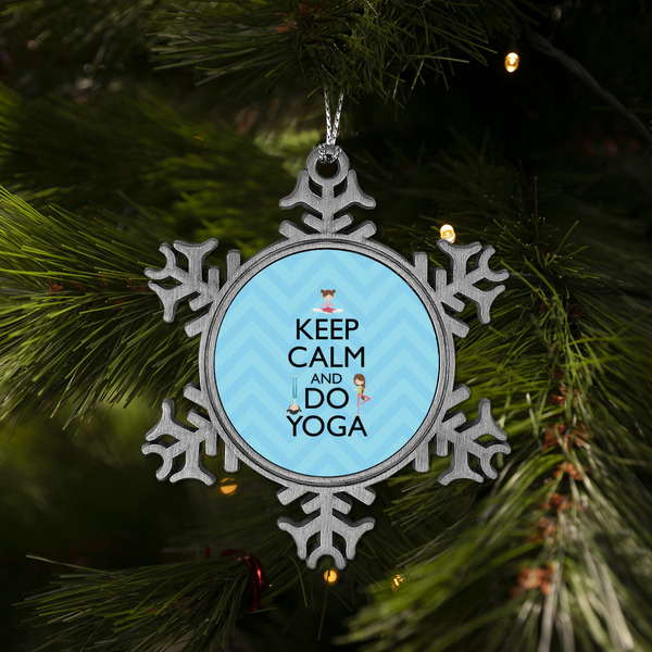 Keep Calm & Do Yoga Vintage Snowflake - (LIFESTYLE)