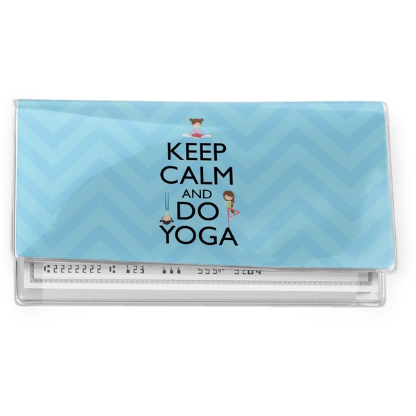 Custom Keep Calm & Do Yoga Vinyl Checkbook Cover