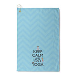 Keep Calm & Do Yoga Waffle Weave Golf Towel