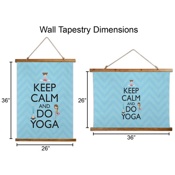 Keep Calm & Do Yoga Wall Hanging Tapestries - Parent/Sizing