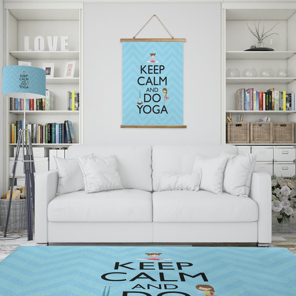 Keep Calm & Do Yoga Wall Hanging Tapestry - Portrait - IN CONTEXT