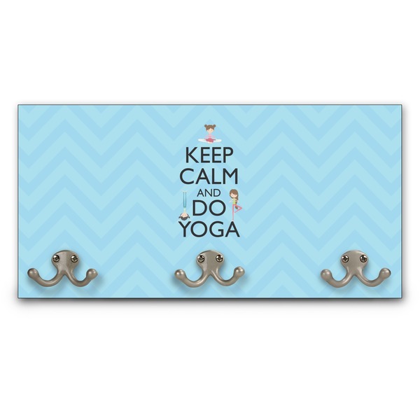 Custom Keep Calm & Do Yoga Wall Mounted Coat Rack